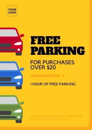 Bearbeite eine Vorlage zum kostenlosen Parken