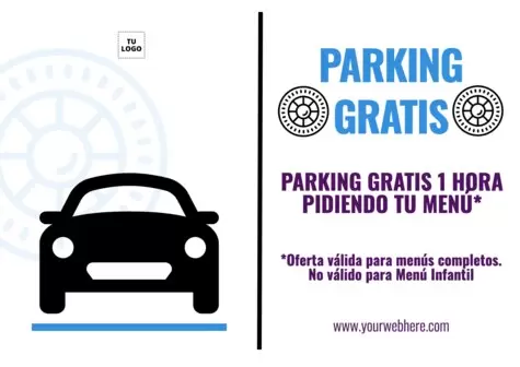 Edita una plantilla de parking gratis