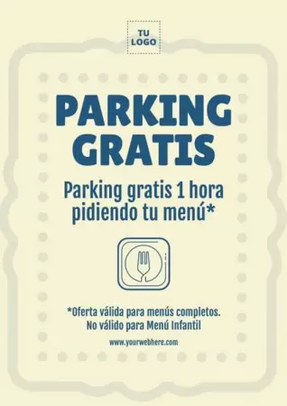 Edita una plantilla de Parking Gratis