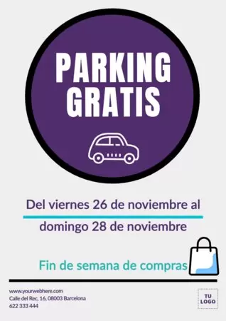 Edita una plantilla de parking gratis