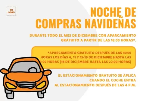 Edita una plantilla de parking gratis