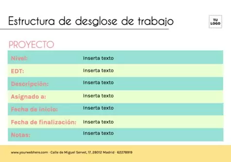 Edita una plantilla de estructura de desglose