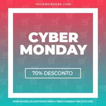 Personalize seu banner para a Cyber Monday