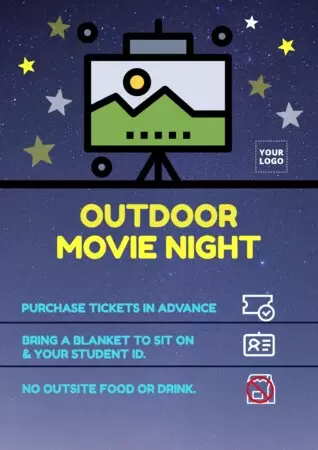 Edit a movie night flyer
