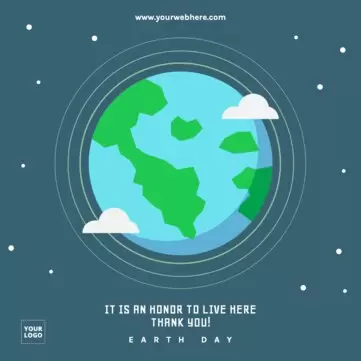 Een poster over de Dag van de Aarde bewerken