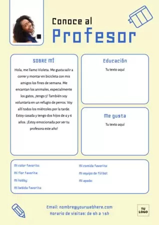 Edita un diseño de Conoce a tu Profesor