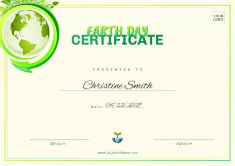 Een poster over de Dag van de Aarde bewerken