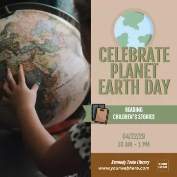 Editar um modelo do Dia da Terra