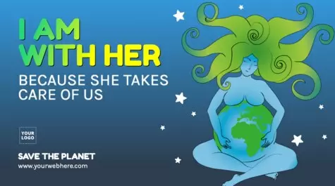 Een poster over de Dag van de Aarde bewerken