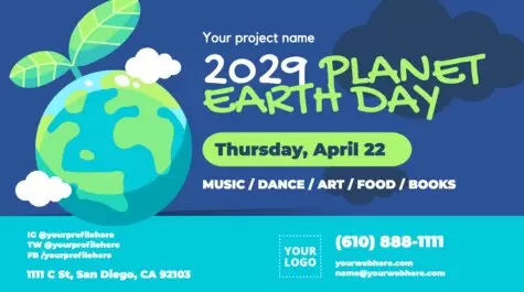 Een poster over de Dag van de Aarde bewerken