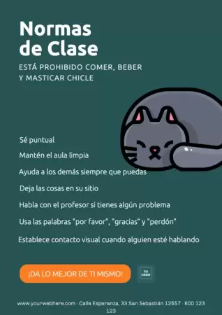 Edita un cartel de normas de clase