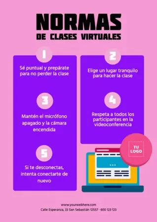 Edita un cartel de normas de clase