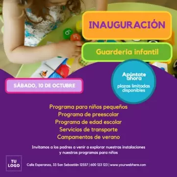 Crear diseños para tu inauguración