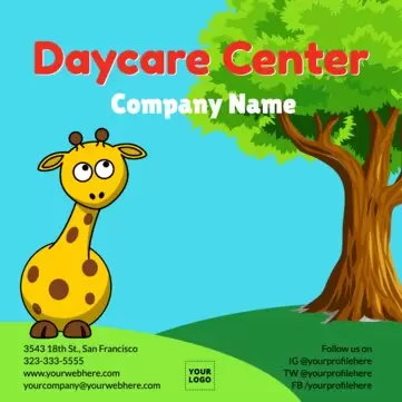 Edit a daycare flyer template