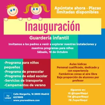 Crear diseños para tu inauguración