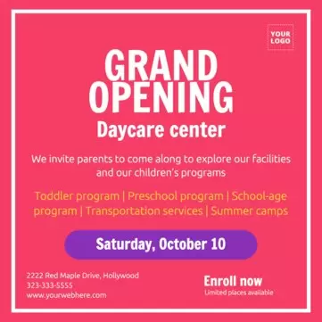 Edit a template for your grand opening