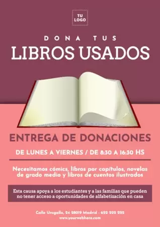 Edita un flyer de recogida de libros