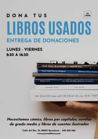 Edita un flyer de recogida de libros