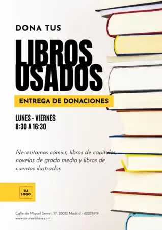 Edita un flyer de recogida de libros