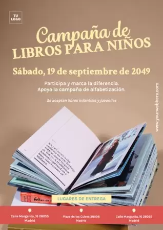 Edita un flyer de recogida de libros