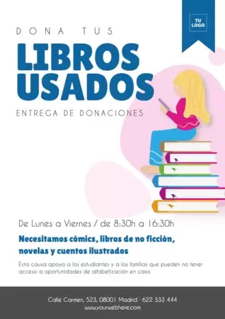 Edita un flyer de recogida de libros