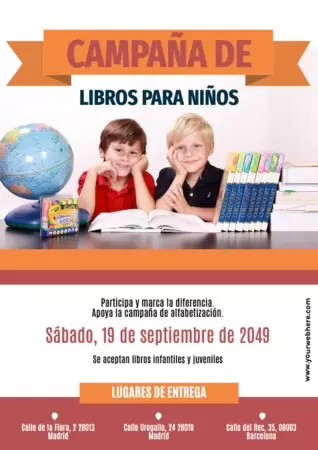 Edita un flyer de recogida de libros