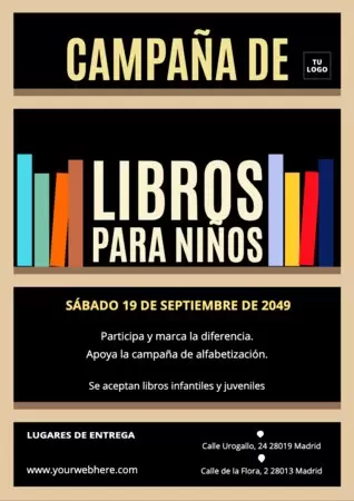Edita un flyer de recogida de libros