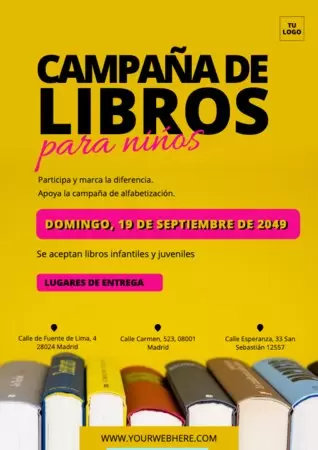 Edita un flyer de recogida de libros