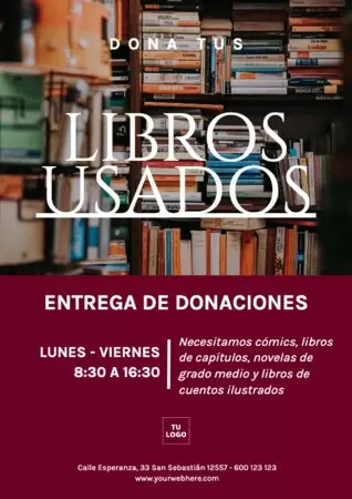 Edita un flyer de recogida de libros