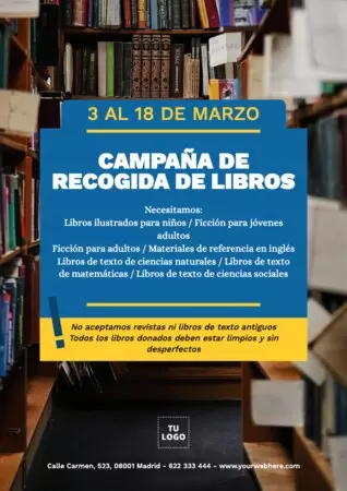 Edita un flyer de recogida de libros