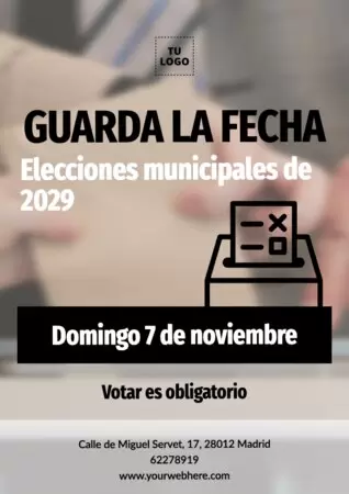 Edita un cartel para elecciones