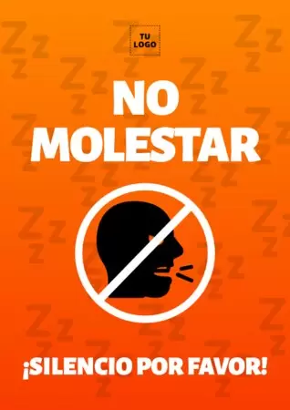 Edita un cartel de silencio 