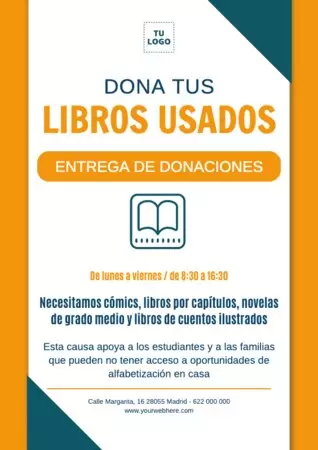 Edita un flyer de recogida de libros
