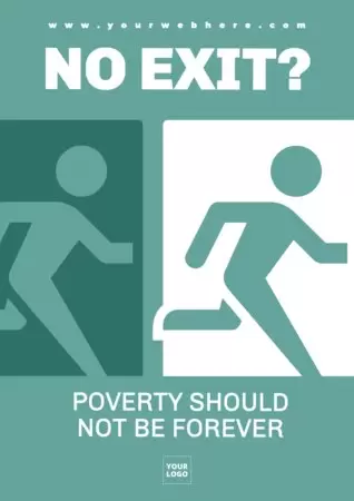 Publicar um pôster anti-pobreza