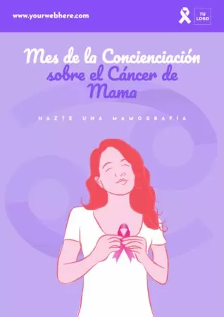 Edita un diseño sobre el cáncer de mama