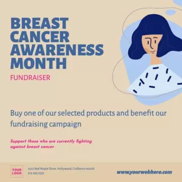 Bearbeite ein Design zum Thema Brustkrebs