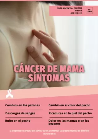 Edita un diseño sobre el cáncer de mama