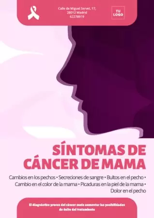 Edita un diseño sobre el cáncer de mama