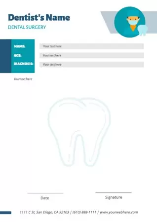 Edit a dentist template