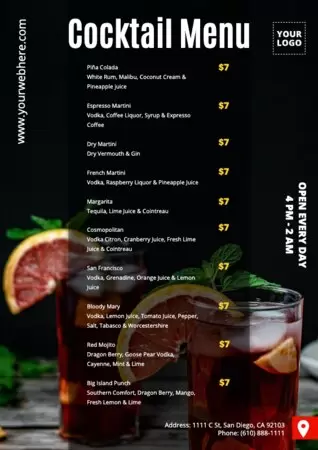 Modifica il design di una drink list