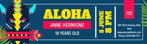 Edit a Hawaiian theme invitation