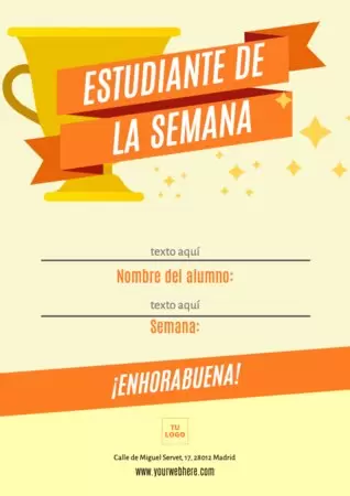 Edita un diseño del estudiante de la semana