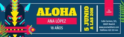 Edita un flyer de fiesta hawaiana