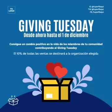 Edita un diseño de Giving Tuesday