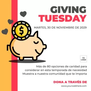 Edita un diseño de Giving Tuesday