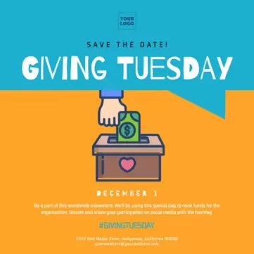 Edite um layout de Giving Tuesday