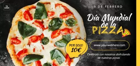 Edita un diseño del Día de la Pizza