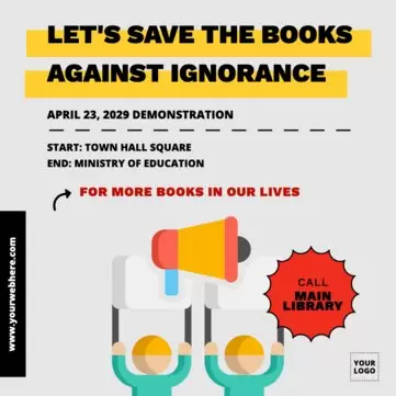 Publicar um cartaz de protesto