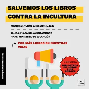 Edita un cartel de protesta