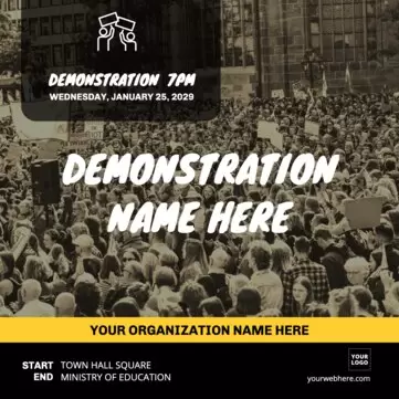 Publicar um cartaz de protesto